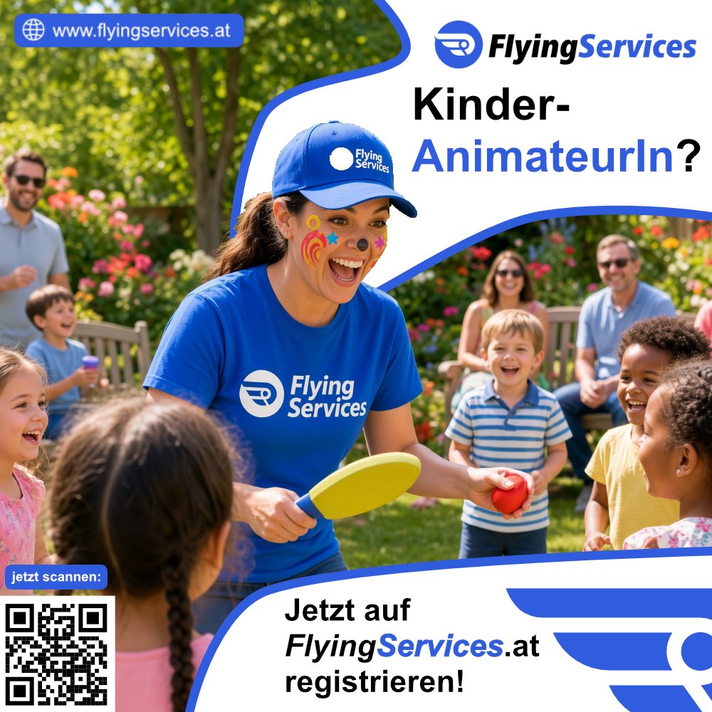 Kinder-Animateurin auf einem Kindergeburtstag