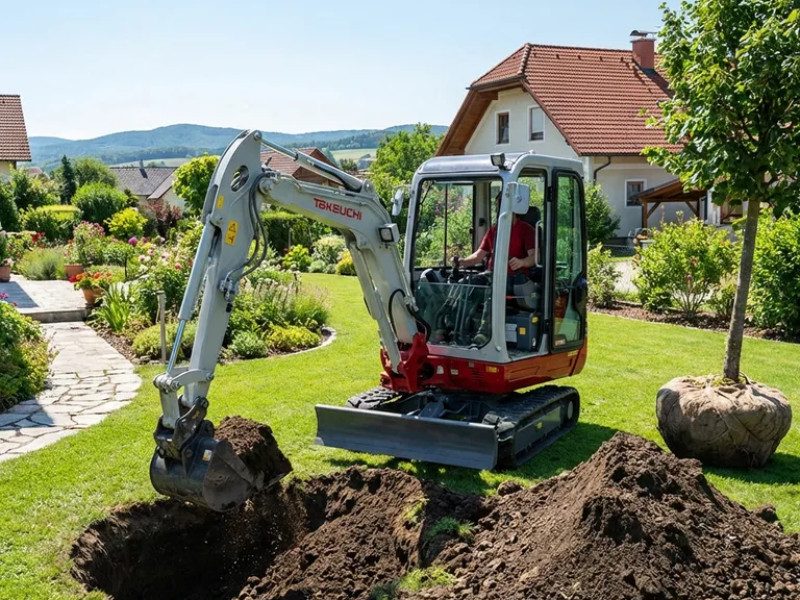 Ausbaggerung für Planzen & Bäume